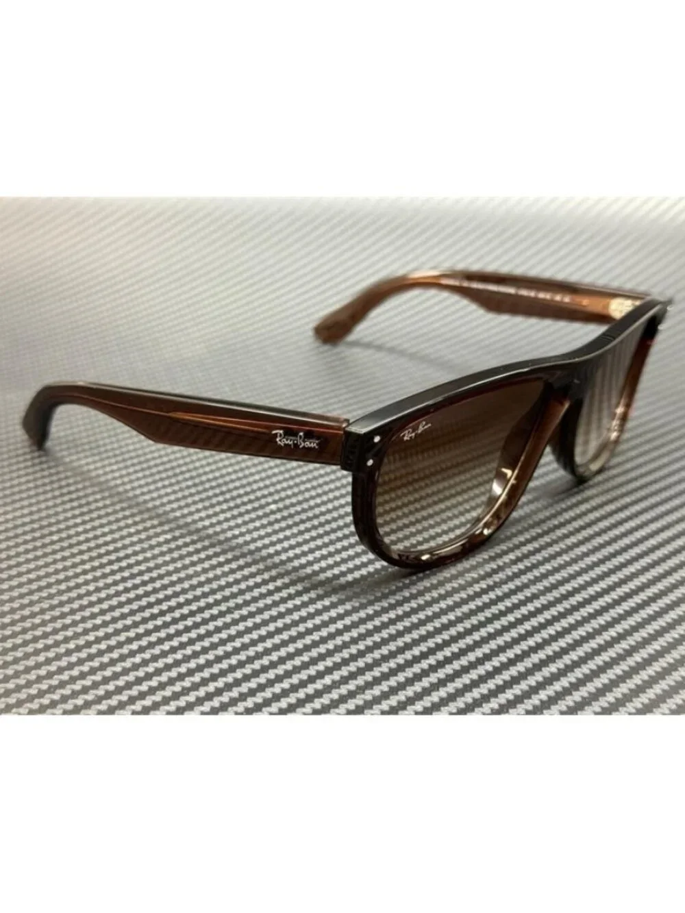 New Ray-Ban Men Transparent Brown Sunglasses 56-18-145